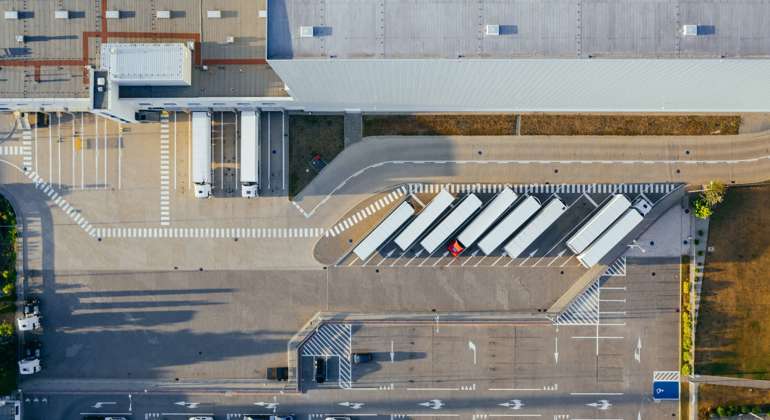 Trucks Parked Loading Dock