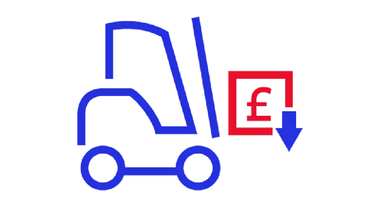 Reduced Product Damage Forklift Icon